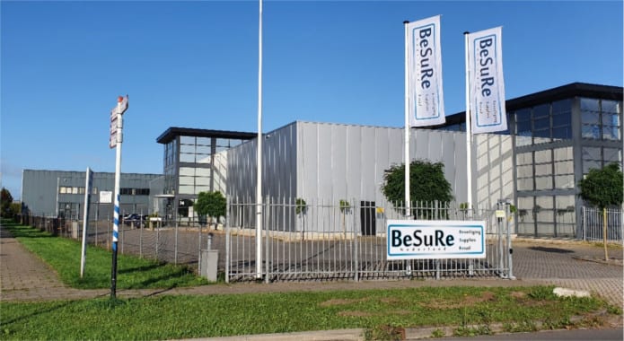 BeSuRe Nederland - Hoofdkantoor - magazijn - showroom - Koningsbeltweg 74-a Almere 1329 AK