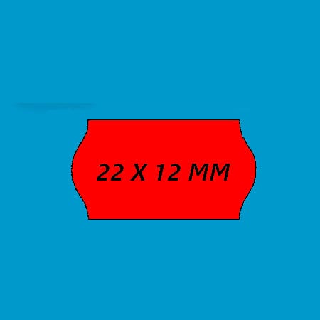 prijsetiket 22x12 fluor rood