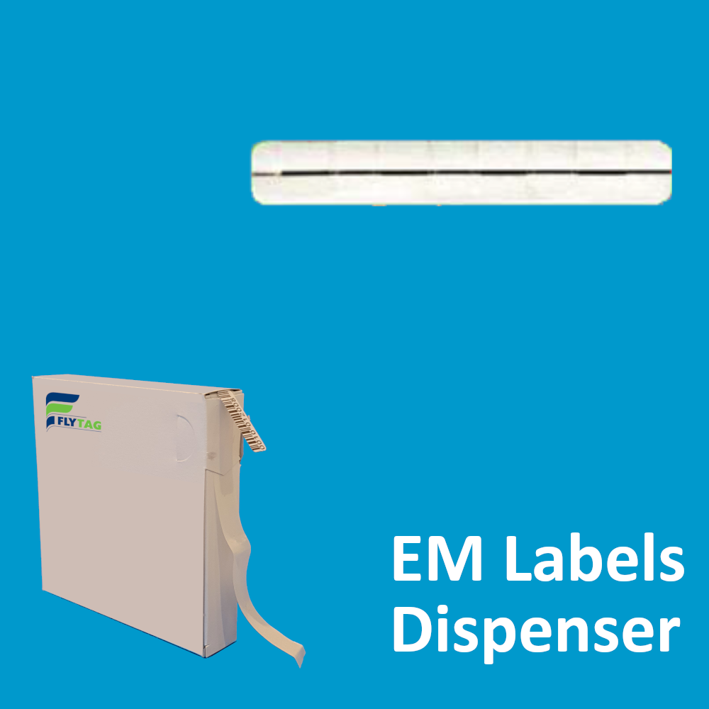 10 x 63 mm EM Security labels transparant