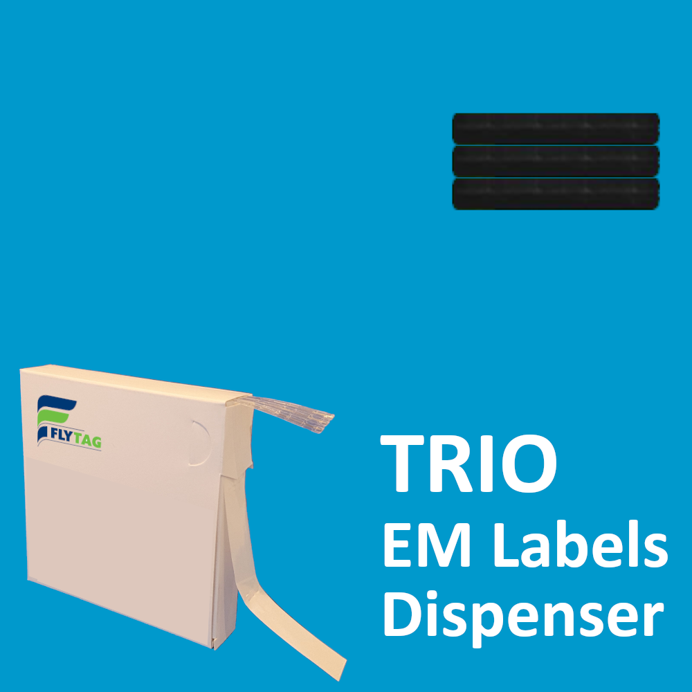 5 x 32 mm EM Security labels Trio Black