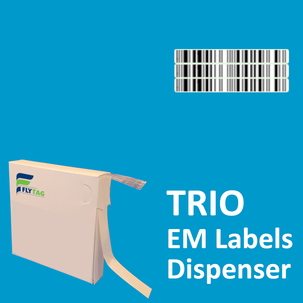 5 x 40 mm EM Security labels Trio Barcode