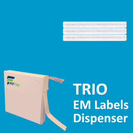 5 x 51 mm EM Security labels Trio White