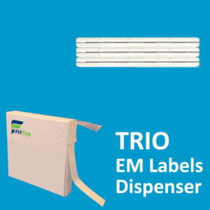 5 x 63 mm EM Security labels Trio Clear